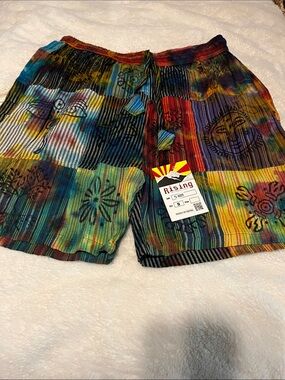 Rising International Multicolor Patchwork Tie-Dye Women’s Shorts